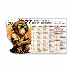 Calendrier Découpé MONKEY POP