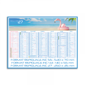 Calendrier Thématique Paysages de Reve Bleu Clair