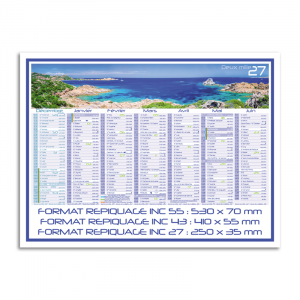 Calendrier Thématique Paysages de Reve Bleu Fonce