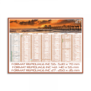 Calendrier Thématique Paysages de Reve Rouge
