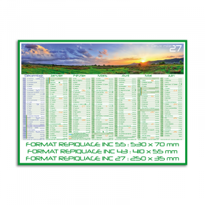 Calendrier Thématique Paysages de Reve Vert